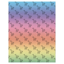 Giraffes on rainbow pastel flyer design