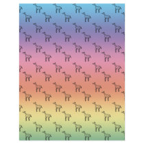 Giraffes on rainbow pastel personalized letterhead