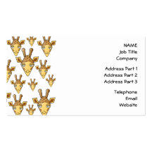 Giraffes Pattern. Business Card Templates