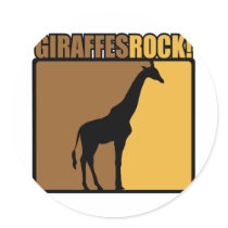 Giraffes Rock! Stickers
