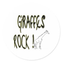 Giraffes Rock! Sticker