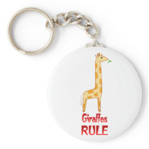 Giraffes Rule Keychain