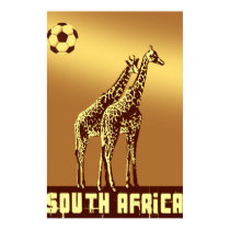 Giraffes Sunset South Africa Soccer Safari posters