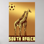 Giraffes Sunset South Africa World Soccer Safari posters