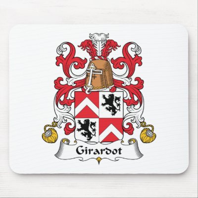Girardot Family Crest Mouse Mat by coatsofarms