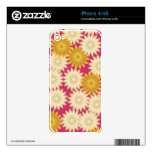 Girasoles amarillos blancos iPhone 4 skin