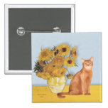 Girasoles - gato abisinio rojo pin