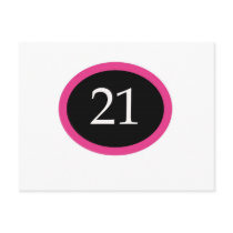 Girl 21 Happy 21st Birthday postcards