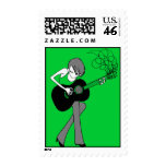 Girl and a Guitar Pastage (P24) Postage Stamps