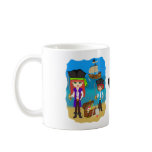 Girl and Boy Pirates with Ship on Beach Mug