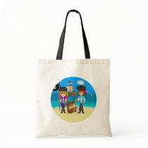 Girl and Boy Pirates with Treasure Bag