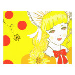 Girl and Buzzing Bee Custom Announcements