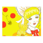 Girl and Buzzing Bee Post Cards