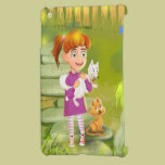 Girl and cartoon funny Doggy Custom iPad Mini Case ipad mini cases