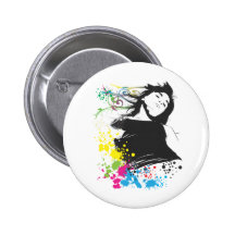 Girl and Colors Pins