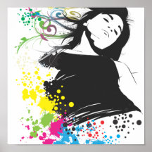 Girl and colors poster