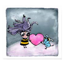 Girl and Dog posters by biliana Girl and Dog posters