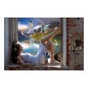 Girl and Fairies Poster Print