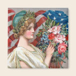 Girl and Flag_002 magnets