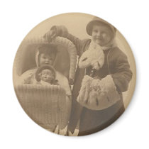 girl and her doll magnet by amazingvintage girl and her doll magnet