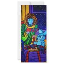 Girl and Rabbit by Piliero rack cards
