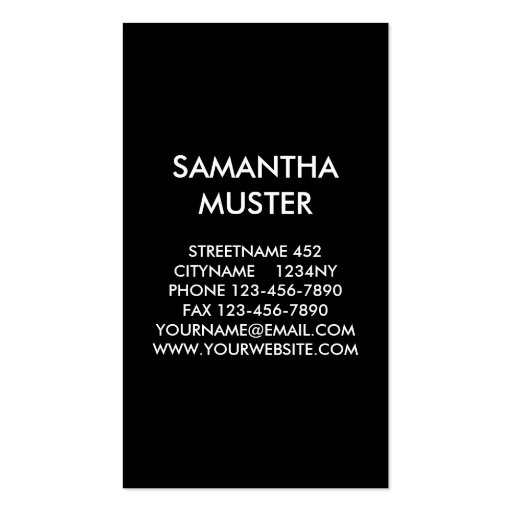 GIRL AND THE DARK FAIRY TALE BUSINESS CARD TEMPLATES (back side)