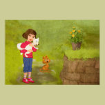 Girl and the funny Doggy posters