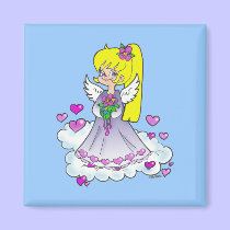 Girl Angel Magnet magnets