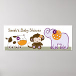 Girl Animals/Monkey Poster/Banner