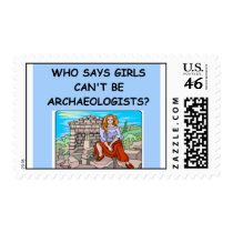 GIRL archaeologist Stamps