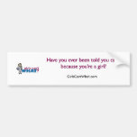 Girl Astronaut Bumper Sticker