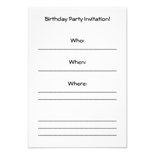 Girl at a Birthday Party. Personalized Announcement