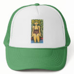 Girl At A Shore Hats