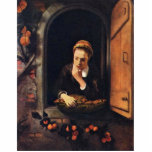 Girl At A Window Known As 'The Daydreamer'., Cut Out
