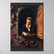 Girl At A Window Known As 'The Daydreamer'., Poster