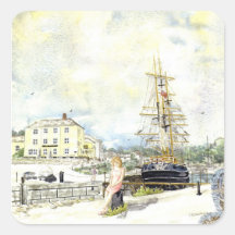 'Girl at Charlestown' Sticker