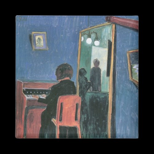 Girl at the keyboards by Walter Gramatte Refrigerator Magnet