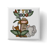 Girl At the Zoo Pin