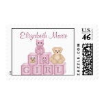 Girl Baby Blocks Stamps