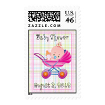 Girl Baby Buggy Shower Postage