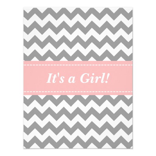 Girl Baby Shower - Baby Princess With Pink Crown Personalized Announcements