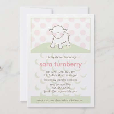 Free Baby Shower Stuff on Girl Baby Shower Invitation   Little Lamb From Zazzle Com