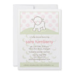 Girl Baby Shower Invitation - Little Lamb