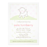 Girl Baby Shower Invitation - Little Lamb