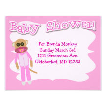 Girl Baby Shower Time Personalized Invite