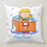 Girl Baking Cakes Mojo Pillow
