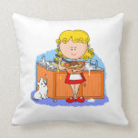 Girl Baking Cakes Mojo Pillow