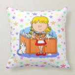 Girl Baking Cakes Mojo Pillow