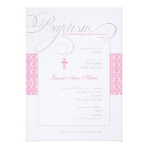 Girl Baptism Invitation
