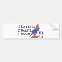 GIRL BARREL RACING BUMPER STICKER
